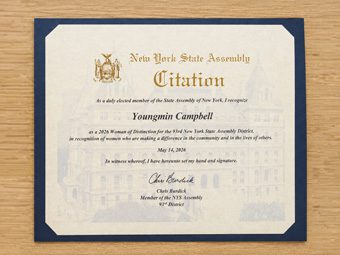 Youngmin O. Campbell Named 2026 Woman of Distinction Certificate